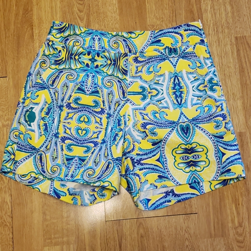 Ela high waist deco print shorts sz 6